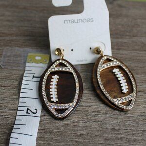 Maurices Football earrings NWT